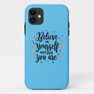 Funda Para iPhone 11 Creer en el diseño de una cita motivacional