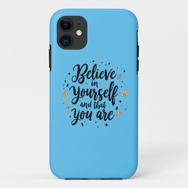 Funda De Case-Mate Para iPhone Creer en el diseño de una cita motivacional (Reverso)