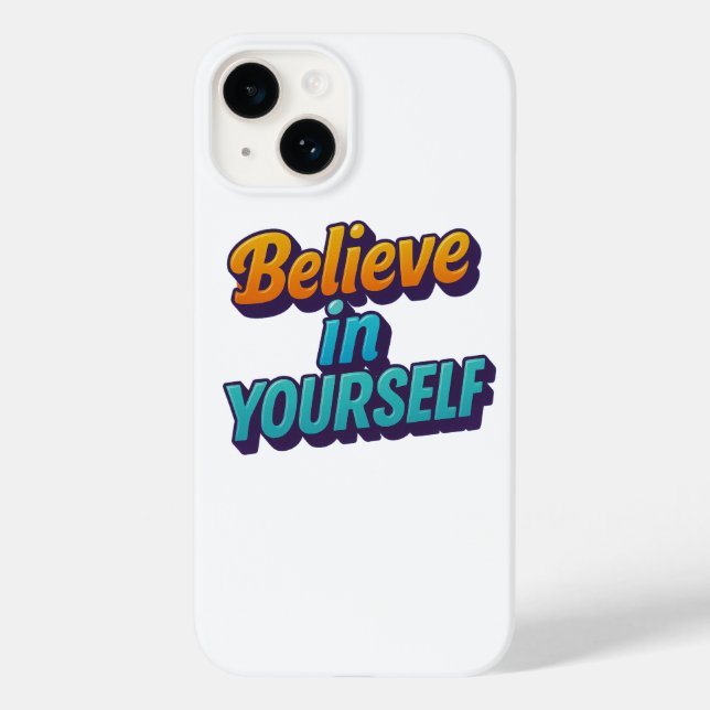 Funda De Case-Mate Para iPhone Creer en ti mismo (Reverso )