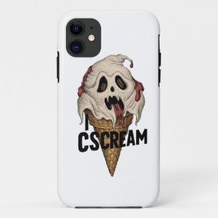 Funda Para iPhone 11 Crema de hielo fantasma espeluznante "I CSCREAM"