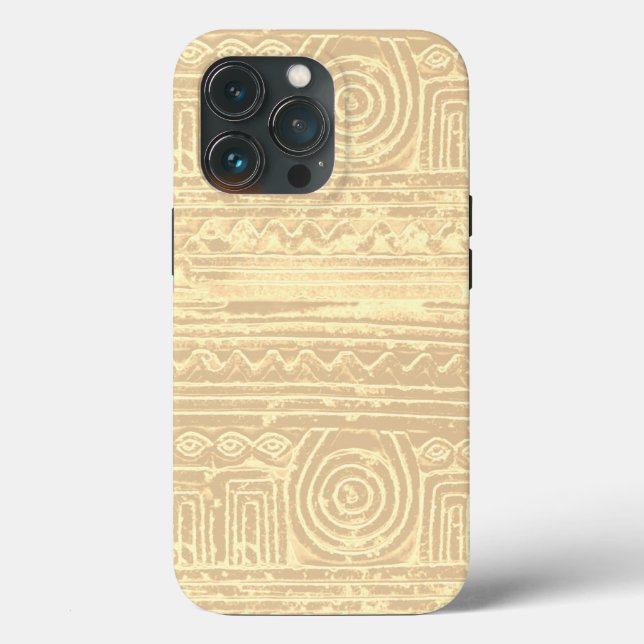 Funda De Case-Mate Para iPhone Crema del patrón mesopotamiano sumeriano antiguo (Reverso )