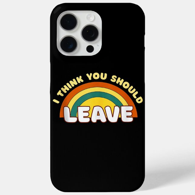 Funda De Case-Mate Para iPhone Creo Que Deberías Dejar El Arcoiris Gracioso (Reverso )