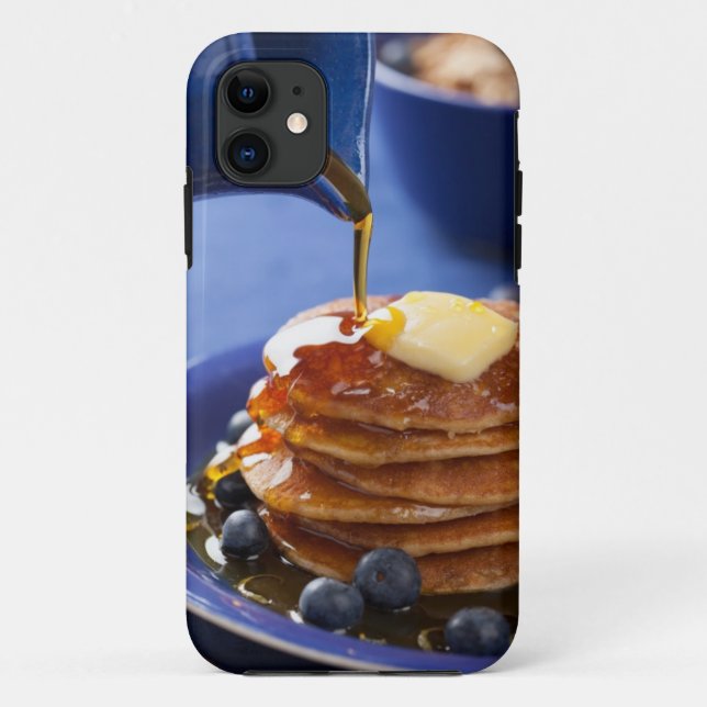 Funda De Case-Mate Para iPhone Crepes con el jarabe y el arándano (Reverso)