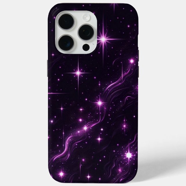 Funda De Case-Mate Para iPhone Crepúsculo púrpura cósmico (Reverso )