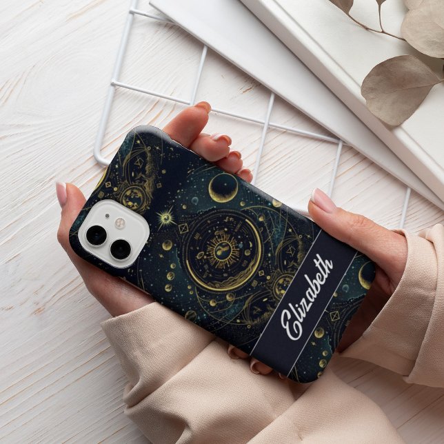 Funda De Case-Mate Para iPhone Crescent Moon Y Stars Celestial Personalizados (Subido por el creador)