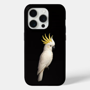 Funda Para iPhone 15 Pro Crested Cockatoo, Negro 4 Luxe iPhone 15 Pro Mate