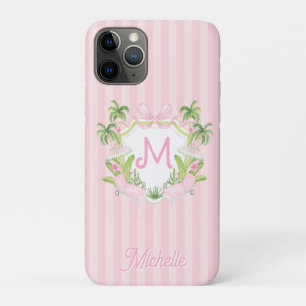 Funda Para iPhone 11 Pro Creston Monograma Preppy Palm Beach