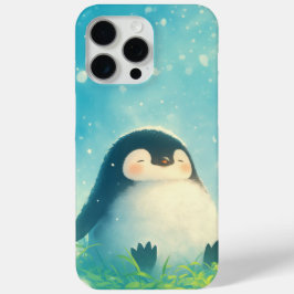 Funda Para iPhone 15 Pro Max Cría de pingüino relajándose