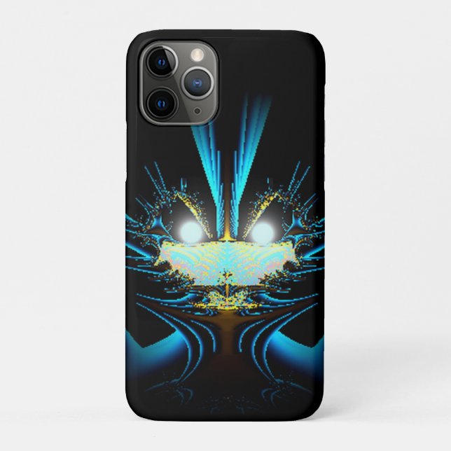 Funda De Case-Mate Para iPhone Criatura azul luminosa de los ojos (Reverso)