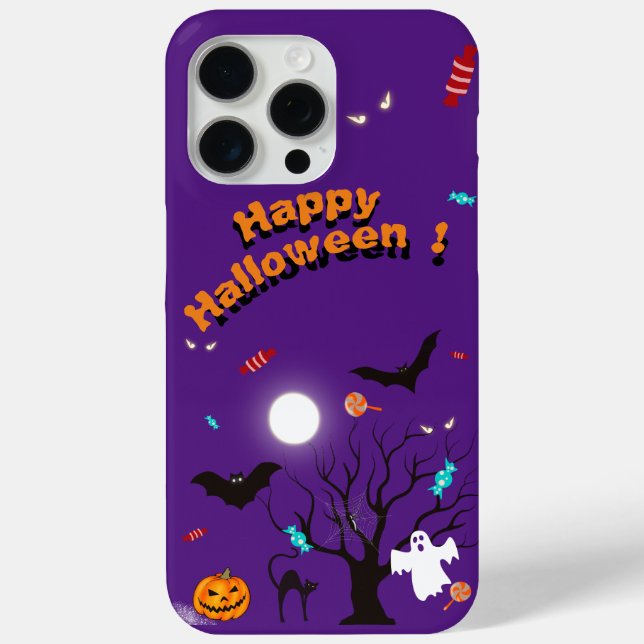 Funda De Case-Mate Para iPhone Criaturas divertidas de Halloween y caramelos (Reverso )