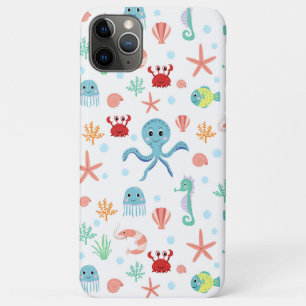 Funda Para iPhone 11 Pro Max Criaturas Marinas Subacuáticas Caprichosas