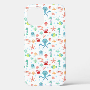 Funda Para iPhone 12 Pro Criaturas Marinas Subacuáticas Caprichosas
