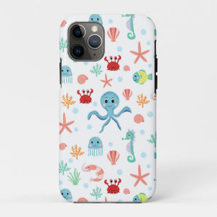 Funda Para iPhone 11 Pro Criaturas Marinas Subacuáticas Caprichosas