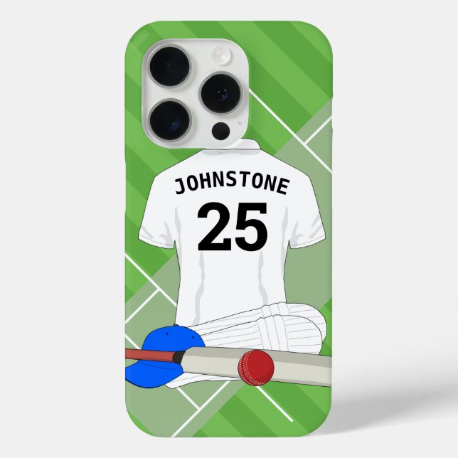 Funda De Case-Mate Para iPhone Cricket club fan/player (Reverso )