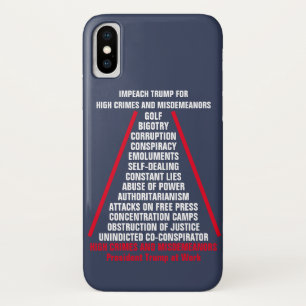 Funda Para iPhone X Crímenes graves y delitos menores implican a Trump