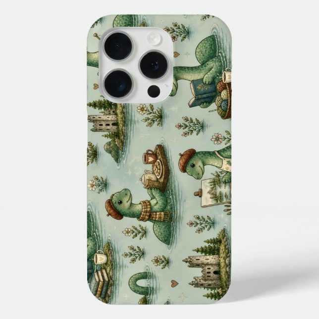 Funda De Case-Mate Para iPhone Criptídeos Acogedores Nessie Monstruo del Lago Nes (Reverso )