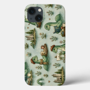 Funda Para iPhone 13 Criptídeos Acogedores Nessie Monstruo del Lago Nes