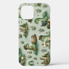 Funda Para iPhone 12 Criptídeos Acogedores Nessie Monstruo del Lago Nes