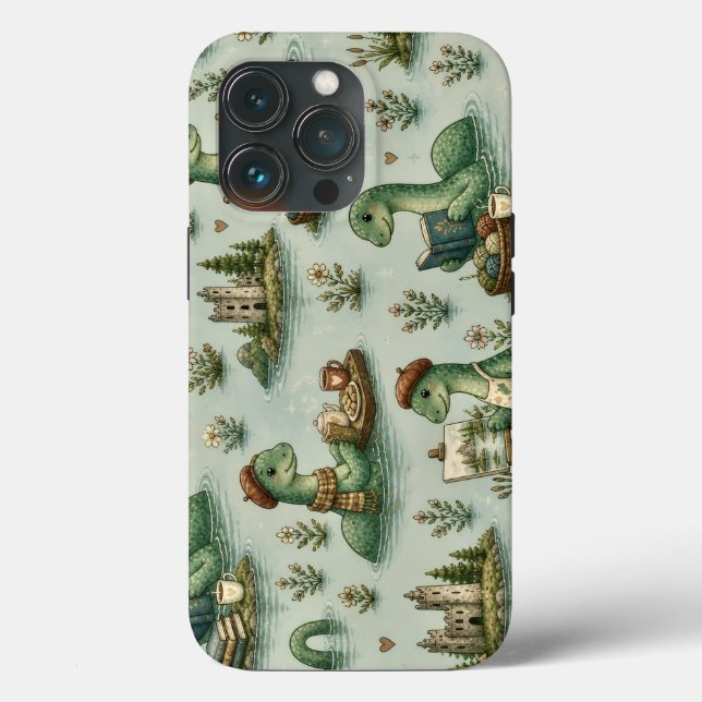 Funda De Case-Mate Para iPhone Criptídeos Acogedores Nessie Monstruo del Lago Nes (Reverso )