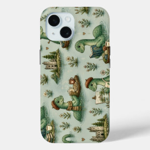 Funda Para iPhone 15 Criptídeos Acogedores Nessie Monstruo del Lago Nes