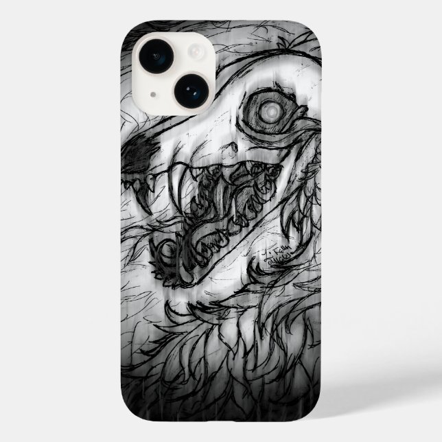 Funda De Case-Mate Para iPhone Críptido: Boceto de Snow Wasset  (Reverso )