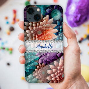 Funda Para iPhone 13 Crisantemo 3D colorido, personalizado de marco de 