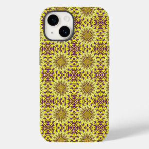 Funda Para iPhone 14 De Case-Mate Crisantemo Amarillo Floral Púrpura Patterado