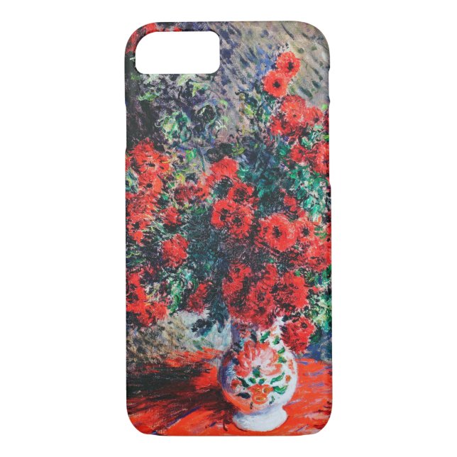 Funda De Case-Mate Para iPhone Crisantemo Rojo, Monet (Reverso)