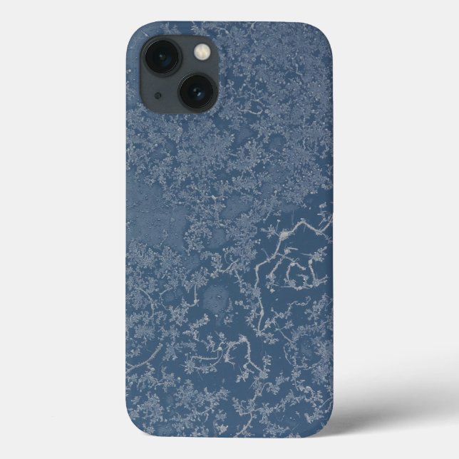 Funda De Case-Mate Para iPhone Cristales de hielo azul de acero oscuro (Reverso)
