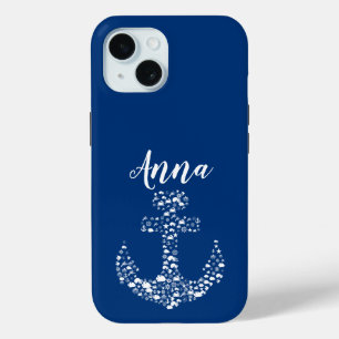 Funda Para iPhone 15 Cristales de mar Anchor Náutico / Costero