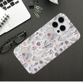 Funda Para iPhone 15 Pro Max Cristales y Rosas de Gótico Pastel - Brujería míst