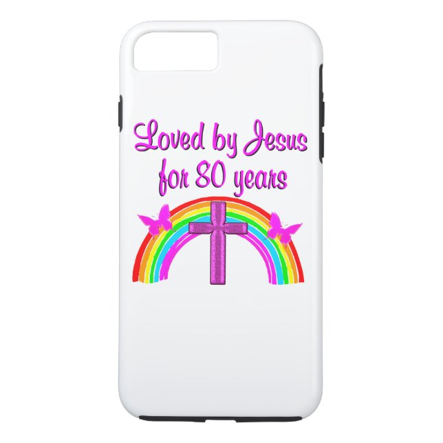 FUNDA DE Case-Mate PARA iPhone CRISTIANO 80 CUMPLEAÑOS DISEÑO DE RAINBOW (Reverso)