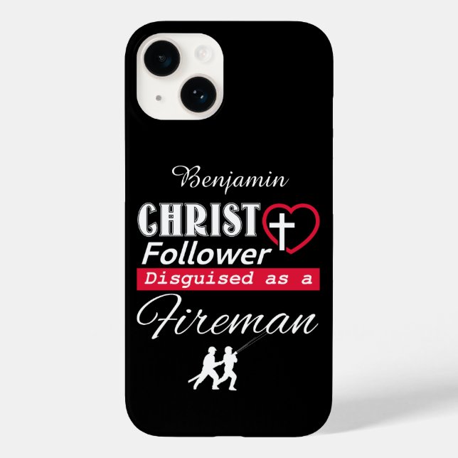 Funda De Case-Mate Para iPhone Cristo Seguidor Disfrazado De Cristiano Fuego (Reverso )