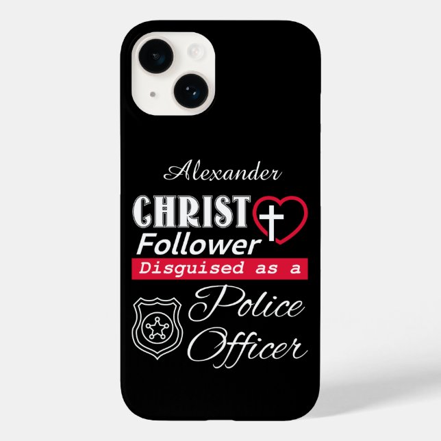 Funda De Case-Mate Para iPhone Cristo Seguidor Disfrazado De Oficial De Policía (Reverso )