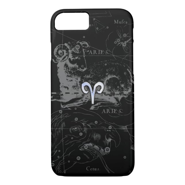 Funda De Case-Mate Para iPhone Cromado como Aries Zodiac Symbol en Hevelius (Reverso)