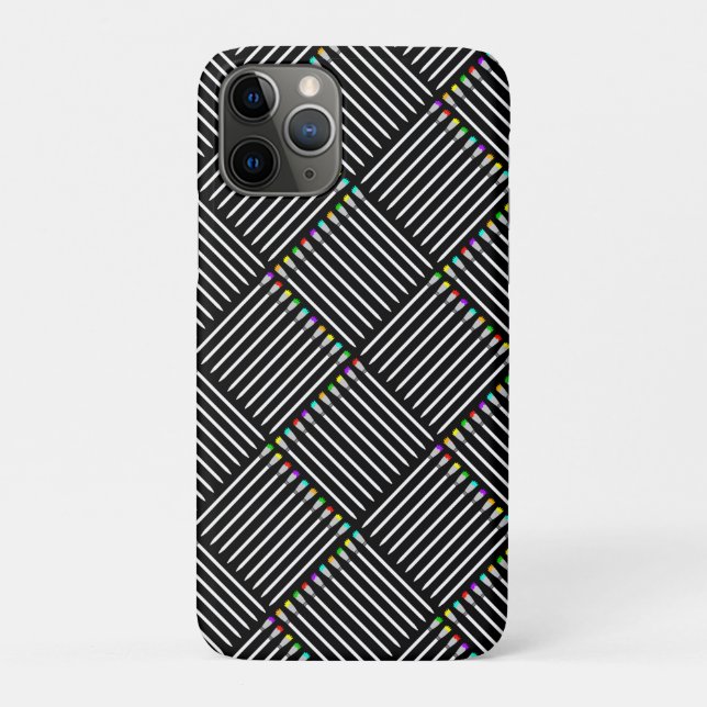 Funda De Case-Mate Para iPhone Crosshatch de pincel (Reverso)