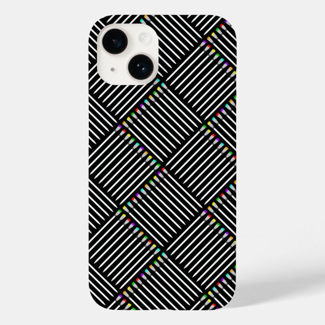 Funda De Case-Mate Para iPhone Crosshatch de pincel (Reverso )