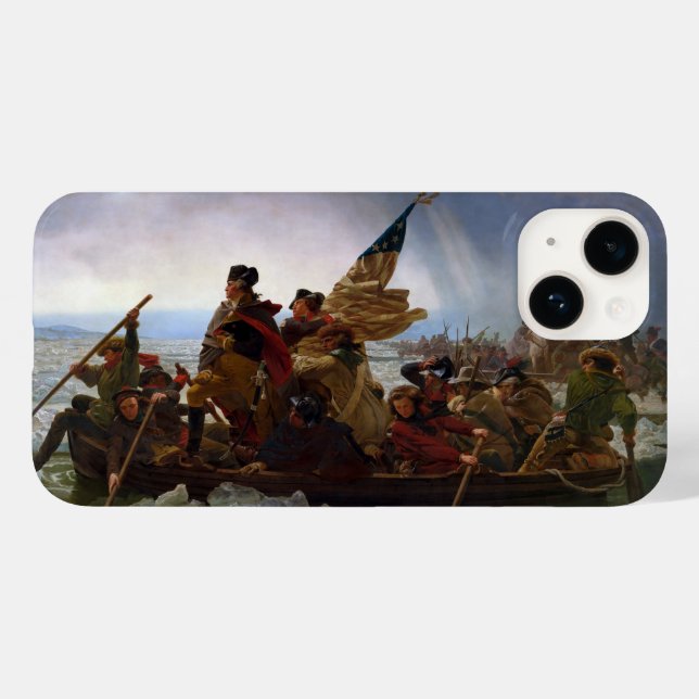 Funda De Case-Mate Para iPhone Crossing Delaware 1776: General George Washington (Reverso  (Horizontal))