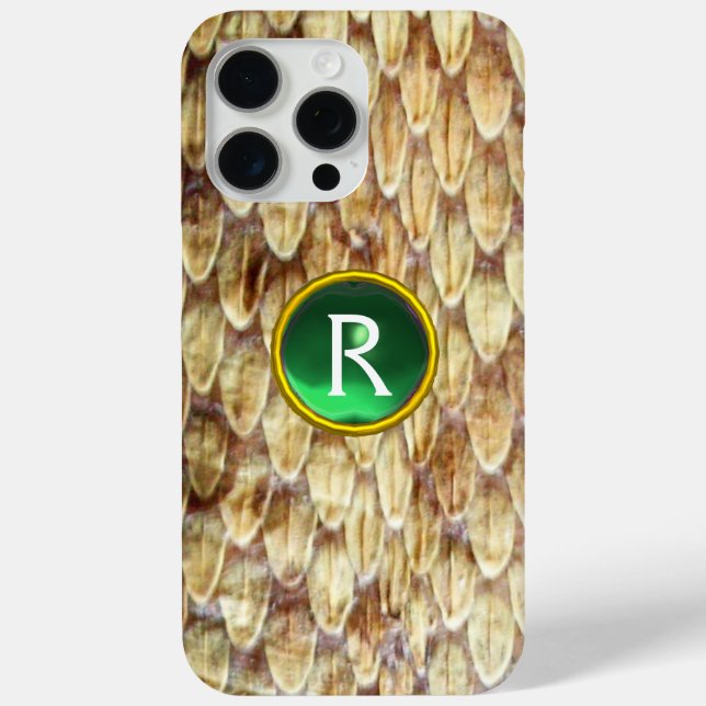 Funda De Case-Mate Para iPhone CROTALUS Impresión Piel de serpiente Gema Verde Mo (Reverso )