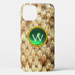 FUNDA PARA iPhone 12 CROTALUS JADE GREEN GEM MONOGRAM