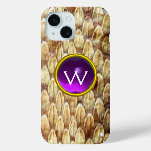 FUNDA PARA iPhone 15 CROTALUS PURPLE GEM MONOGRAM
