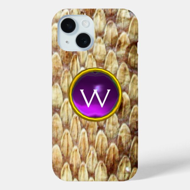 FUNDA DE Case-Mate PARA iPhone CROTALUS PURPLE GEM MONOGRAM (Reverso )