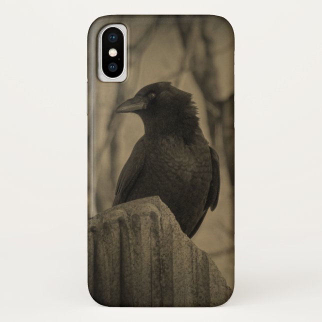 Funda De Case-Mate Para iPhone Crow oscuro (Reverso)