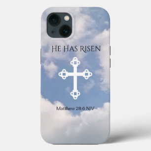 Funda Para iPhone 13 Cruce en cielo nublado Resurrección Regalo de Pas