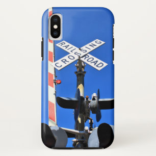 Funda Para iPhone X Cruce ferroviario con puerta en color
