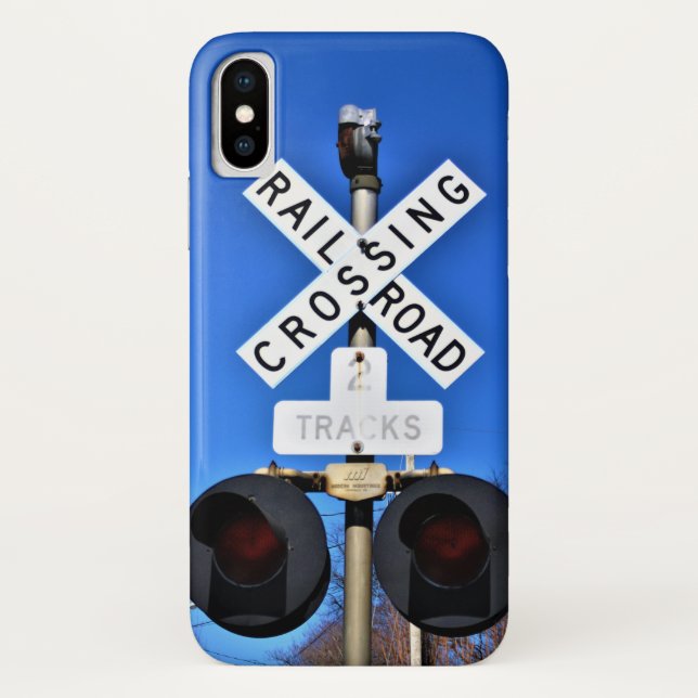 Funda De Case-Mate Para iPhone Cruce ferroviario con una Campana Mecánica (Reverso)