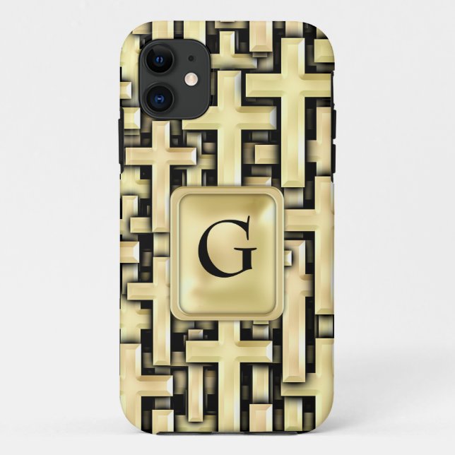 Funda De Case-Mate Para iPhone Cruces de oro (Reverso)