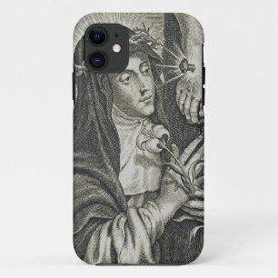 Funda Para iPhone 11 Cruikifixión de Santa Catalina de Siena Arte Noir 