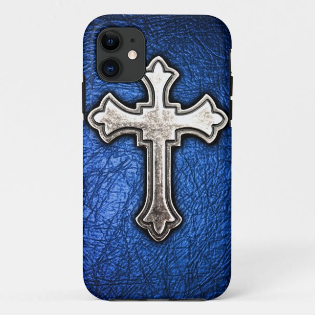 Funda De Case-Mate Para iPhone Cruz azul (Reverso)
