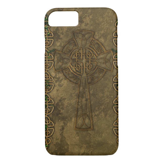 Funda De Case-Mate Para iPhone Cruz céltica y nudos célticos (Reverso)